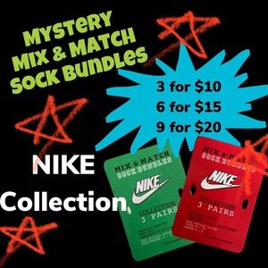 $10 Bundle - Mystery Mix & Match - Sock Bundles - Nike - NWT